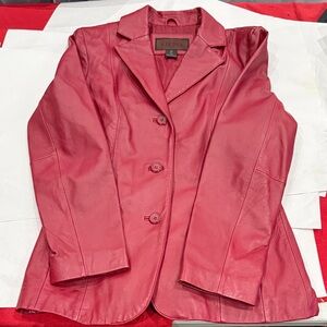 Siena Studio Red Leather Blazer
